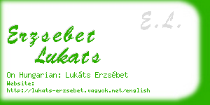erzsebet lukats business card